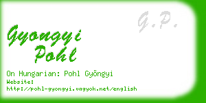 gyongyi pohl business card